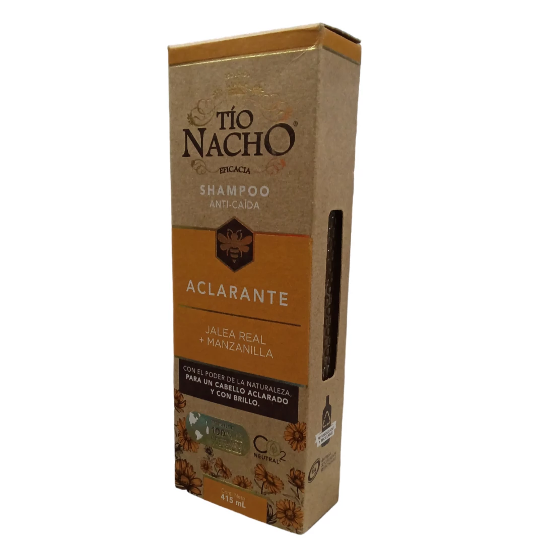 CHAMPÚ TÍO NACHO ANTICAIDA ACLARANTE JALEA REAL + MANZANILLA 415 ML