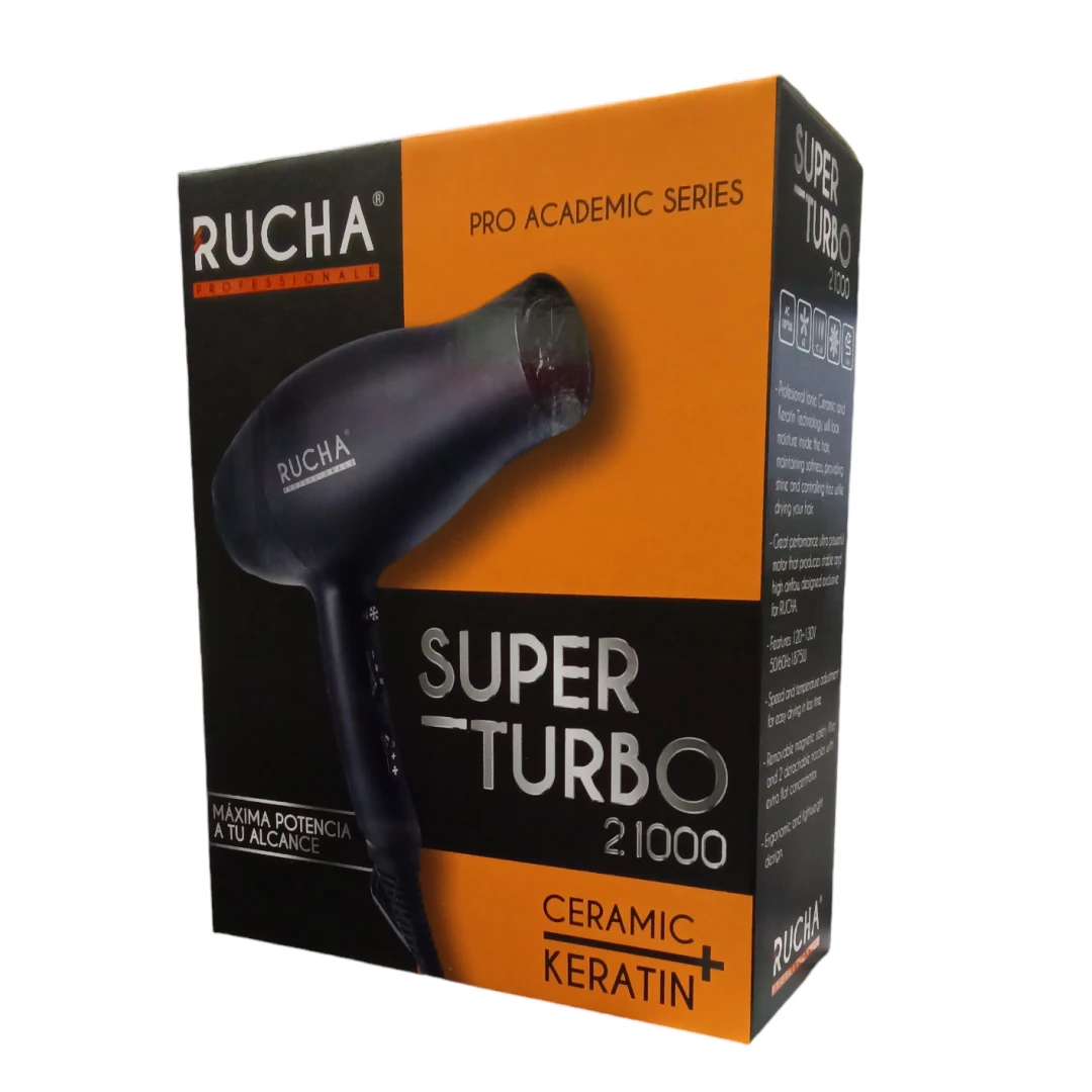 SECADOR RUCHA SUPER TURNO CERAMIC + KERATIN 21000 RPM 1.875 W