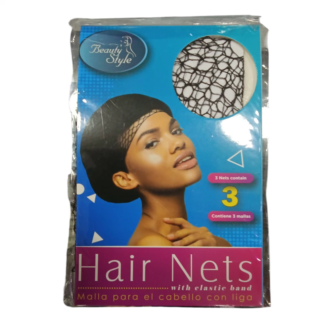 GORRO DE MALLA BEAUTY STYLE PARA CABELLO GRUESOS (NEGRA 3 UND) REF 0718002