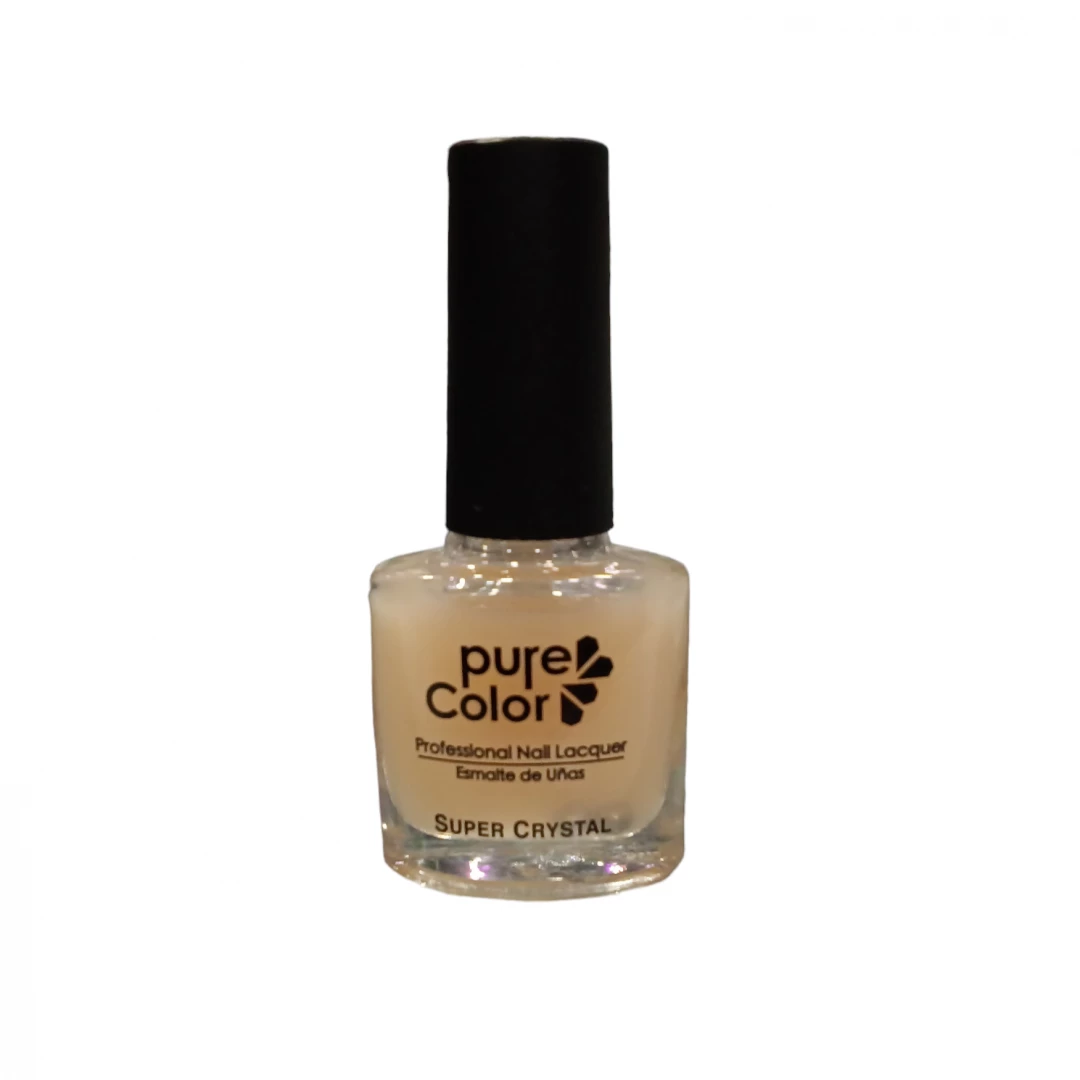 ESMALTE PARA UÑAS PURE COLOR COLECCION BRILLO DE SUPER CRYSTAL 7,5 ML (BASE ROSADA)