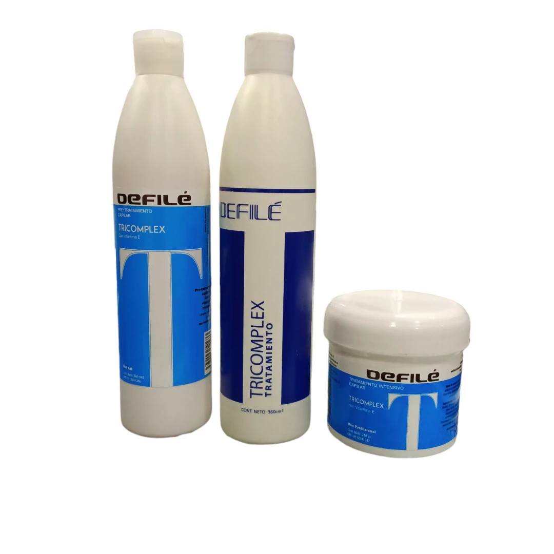 KIT  DEFILE TRICOMPLEX (3 PZAS. ) CHAMPU 360 ML  & ACONDICIONADOR 360 ML. & MASCARILLA 240 GR.