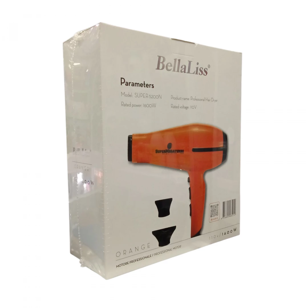 SECADOR BELLALISS SUPERMEGATURBO ORANGE SUPER-5200N 110V/ 1600 W