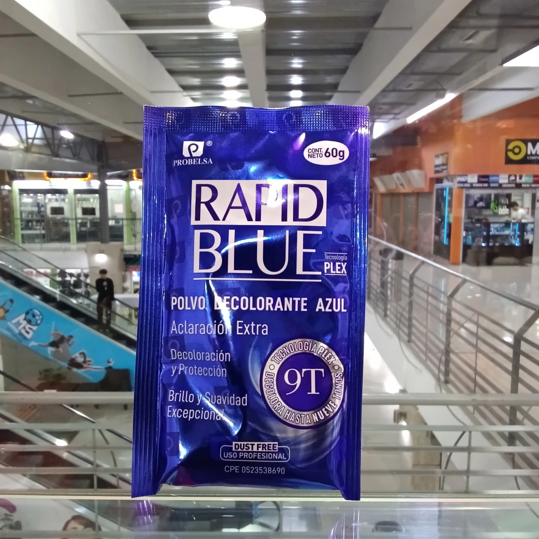 POLVO DECOLORANTE RAPID BLUE AZUL 9 TONOS TECNOLOGIA PLEX (60 GR)