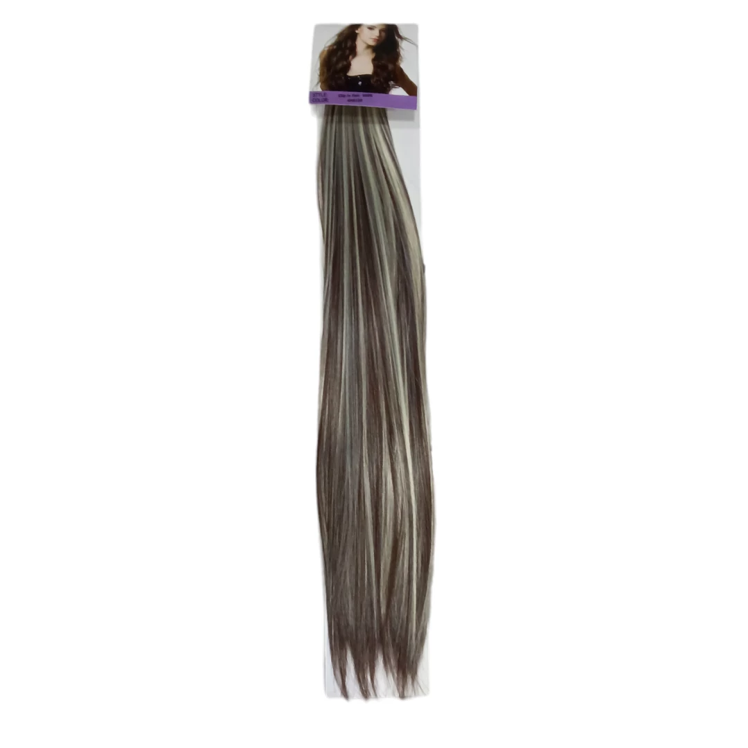 EXTENSIONES CLIP IN HAIR SG66 CABELLO SINTETICO # 4H613 MECHAS RUBIA