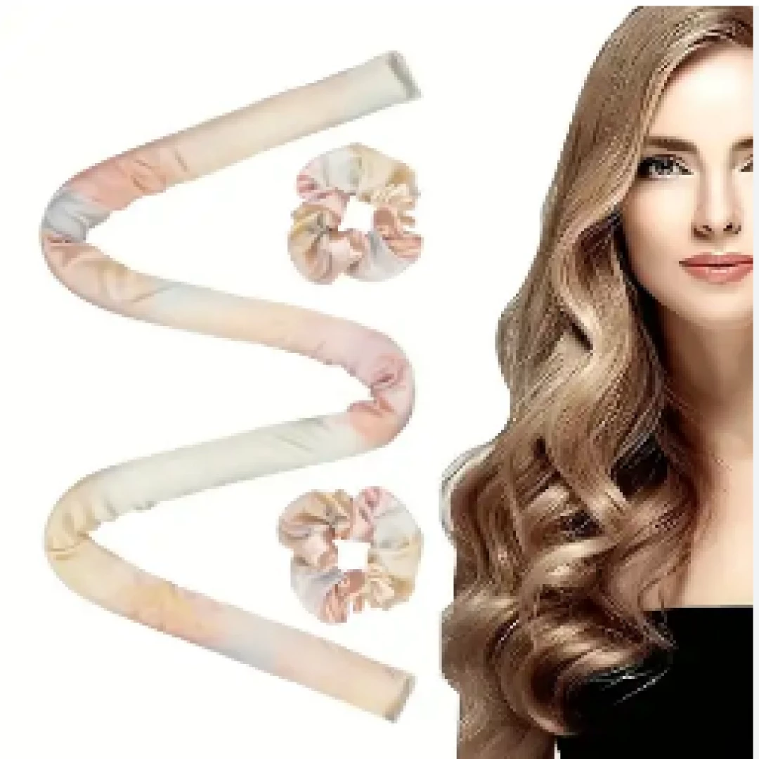 JUEGO ONDULADOR SIN CALOR DE CABELLO SATEN CON PINZA