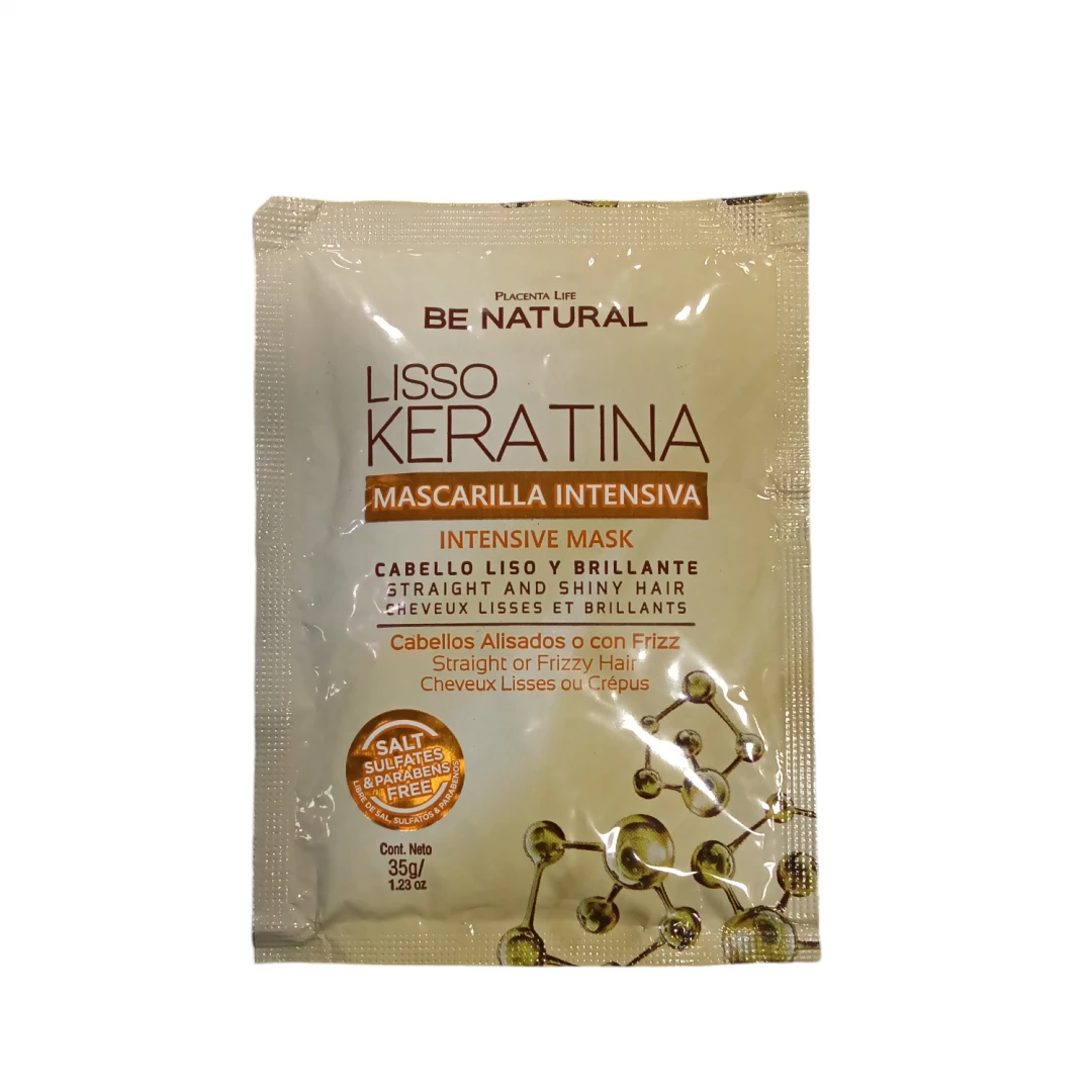 MASCARILLA LISSO KERATINA BE NATURAL (35 GR) LIBRE DE SAL