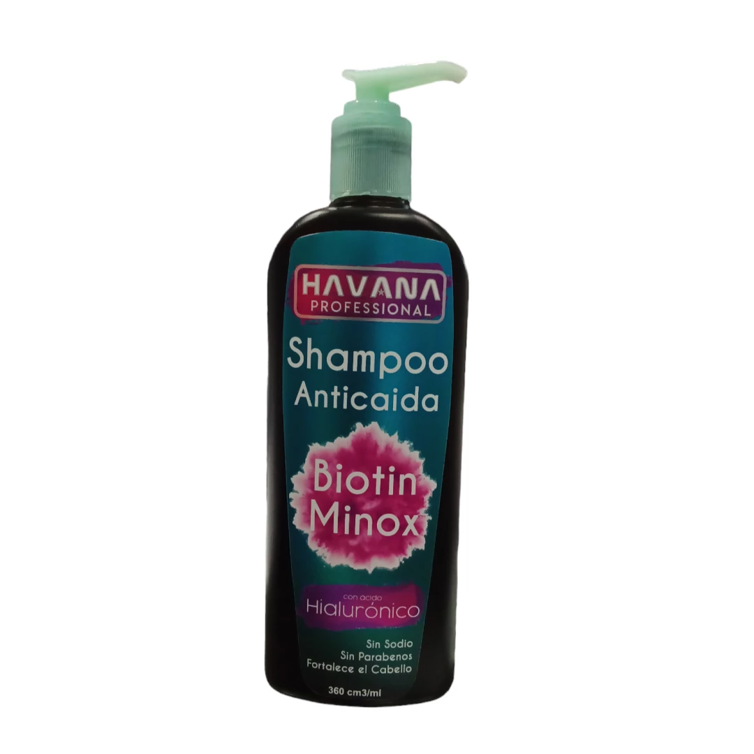 CHAMPÚ HAVANA BIOTIN + MINOXIDIL ANTICAIDA CON ACIDO HIALURONICO 360 ML