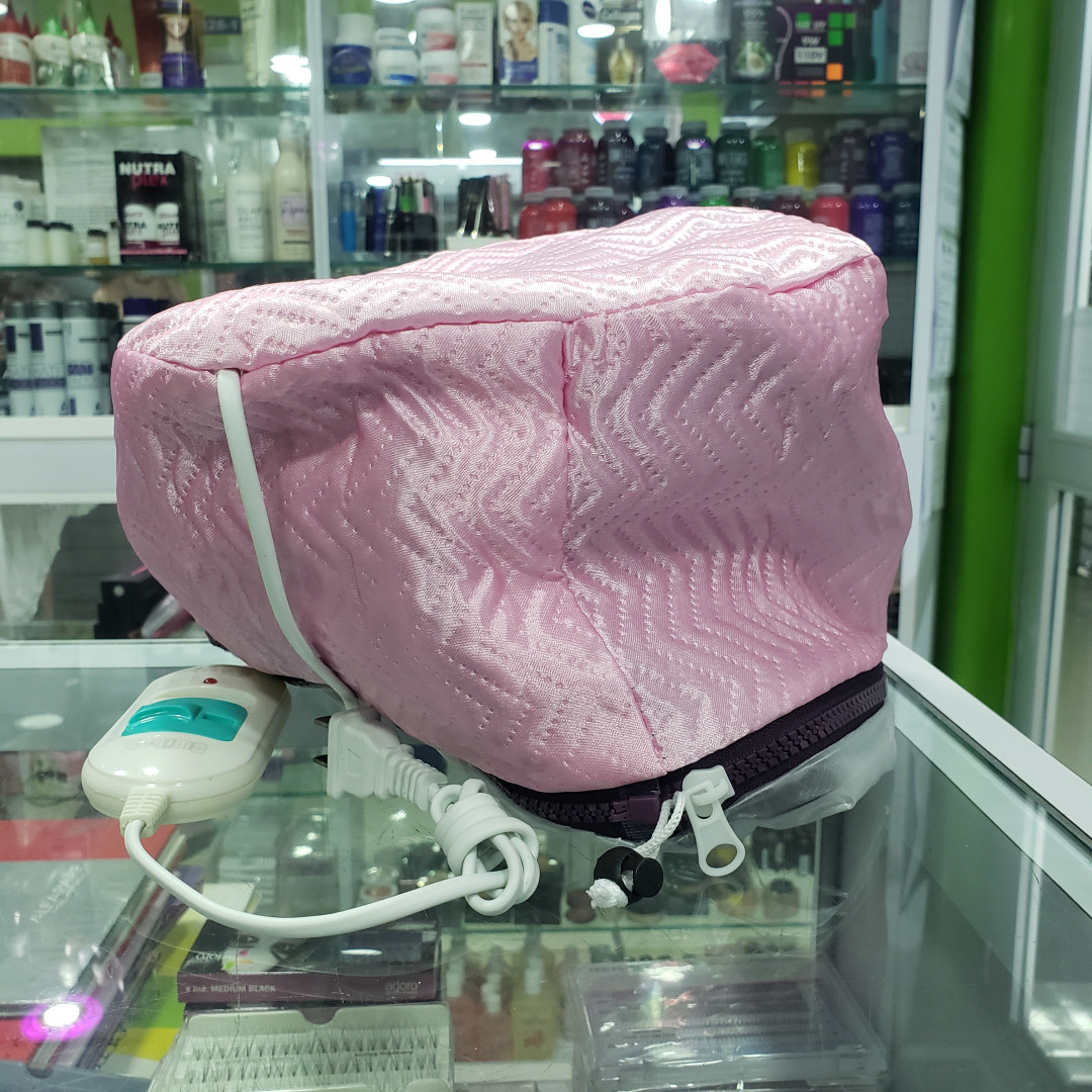 GORRO TERMICO ELECTRICO PARA MASCARILLAS CAPILARES (ROSADO)