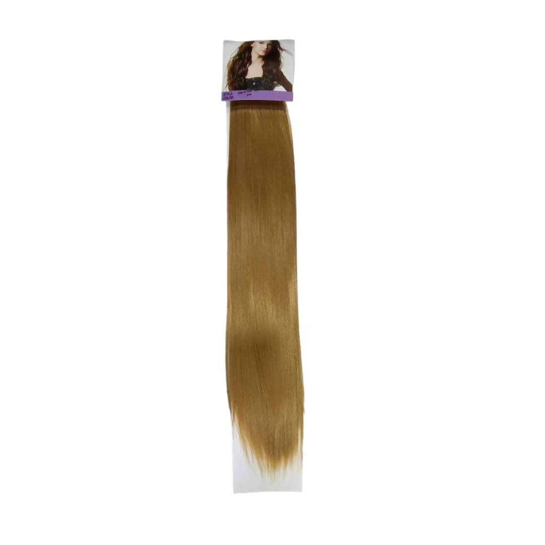 EXTENSIONES CLIP IN HAIR SG66 CABELLO SINTETICO # 27 RUBIA