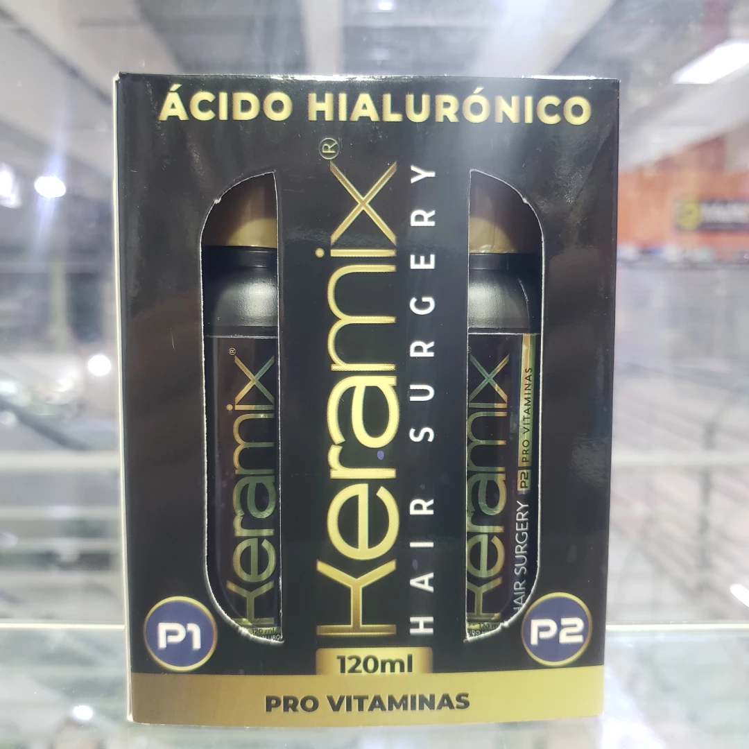 ALISADO KERAMIX ACIDO HIALURONICO P1 & P2 (120 ML) LIBRE DE FORMOL