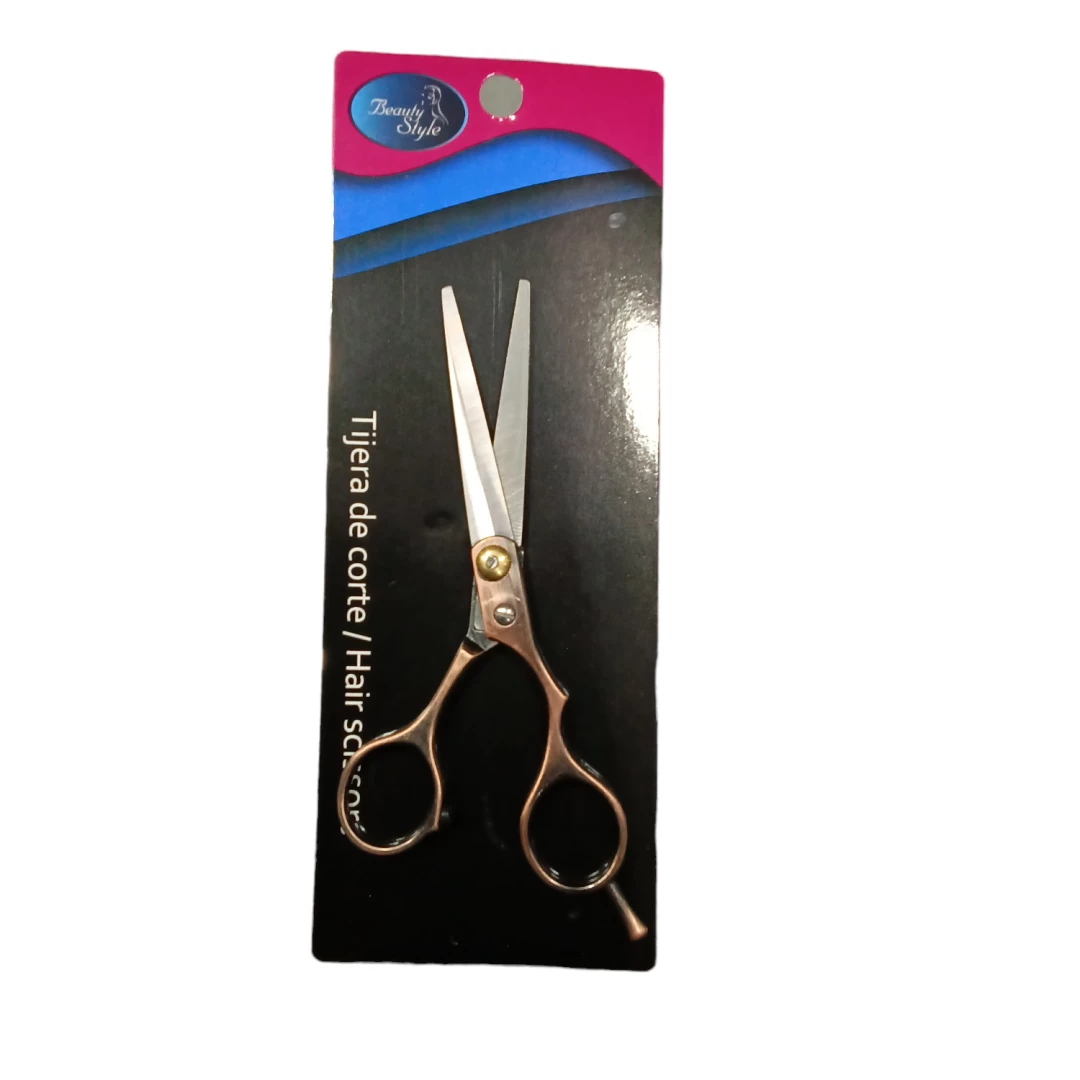 TIJERA DE CORTE BEAUTY STYLE CON TORNILLO TAMAÑO 5.5" COLOR COBRE (REF0317007 )