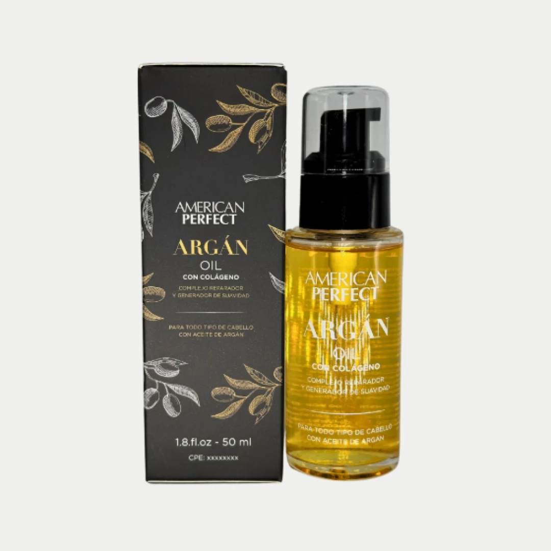 ACEITE AMERICAN PERFECT ARGAN CON COLAGENO 50 ML
