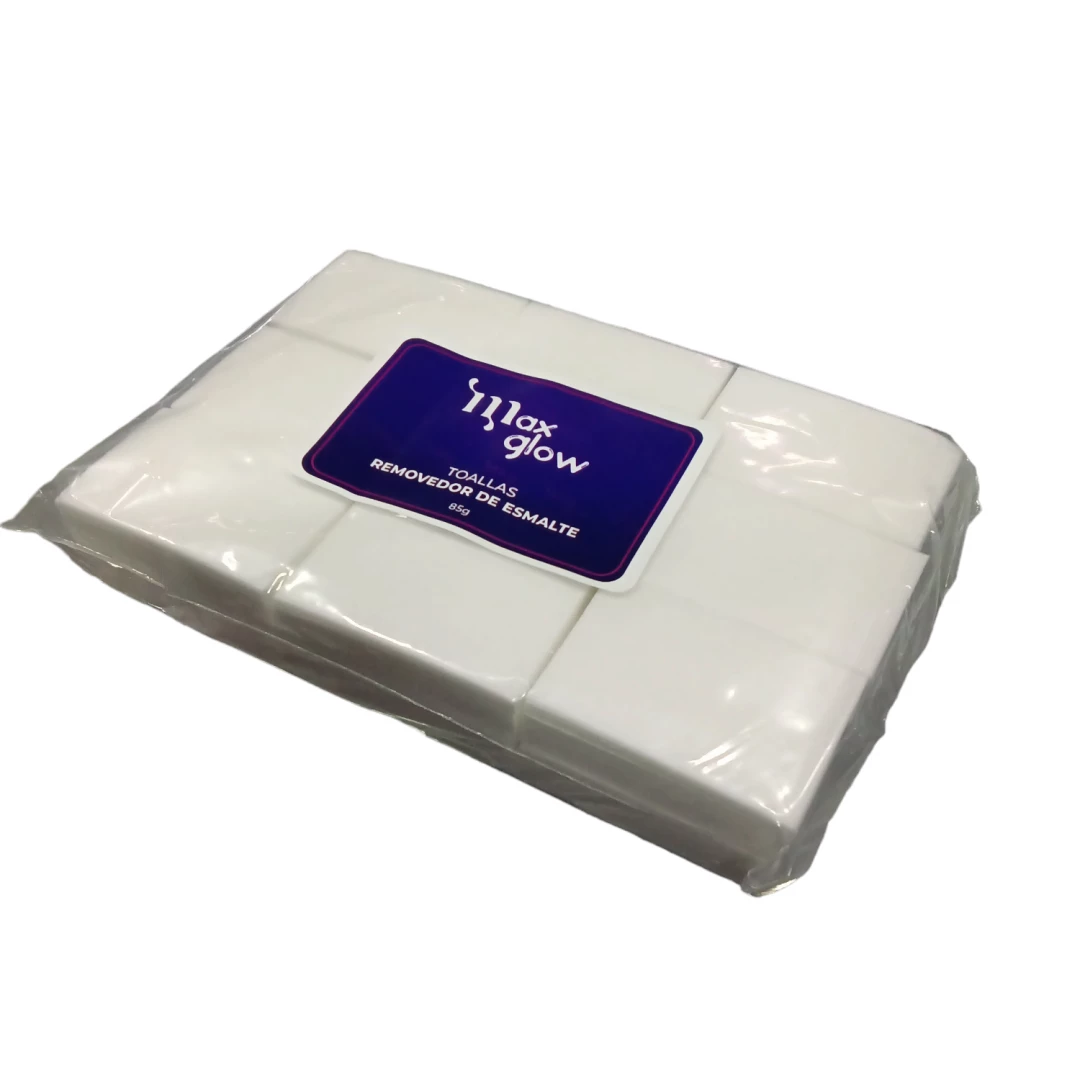 TOALLAS REMOVEDOR DE ESMALTE MAX GLOW 85 GR