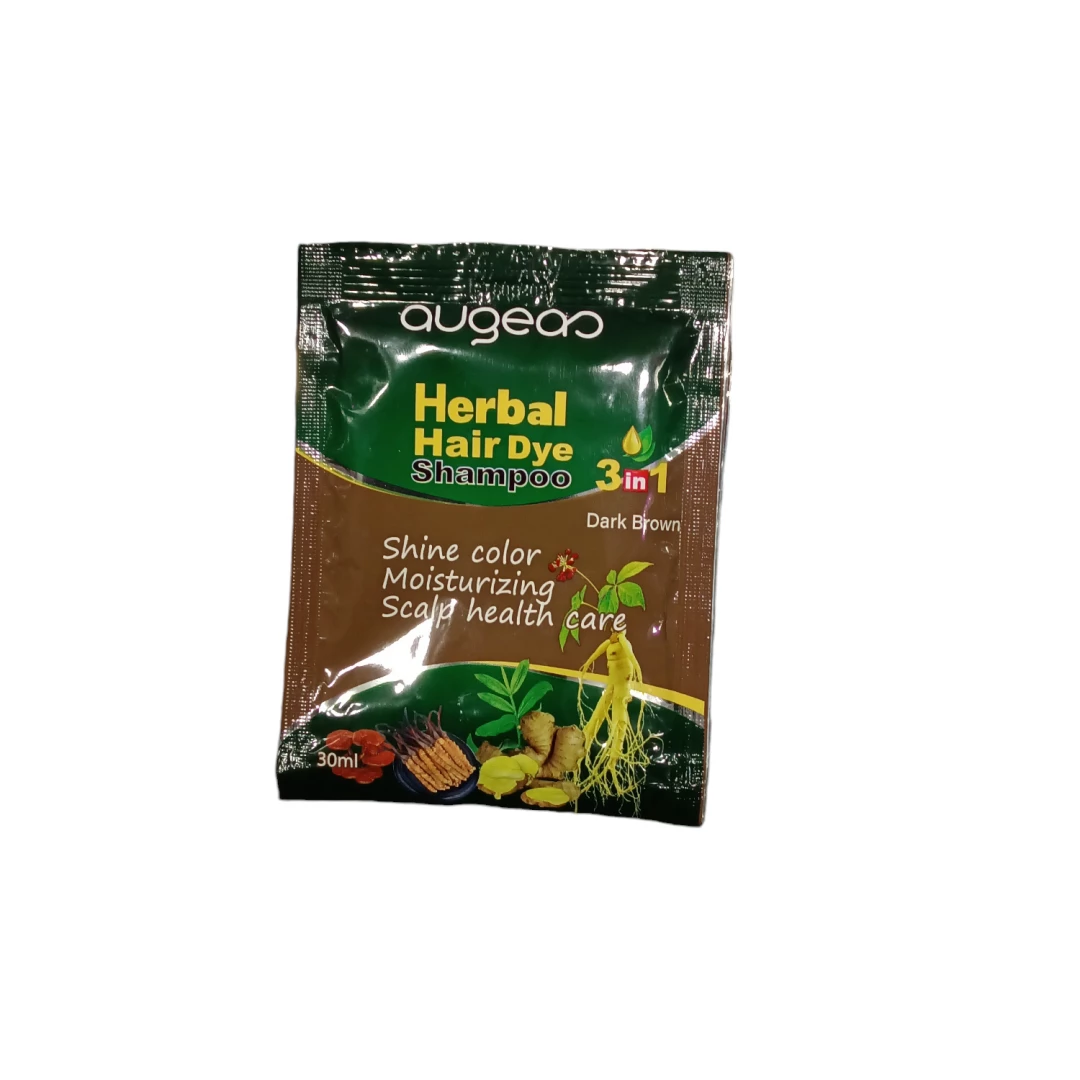 TINTE CHAMPU AUGEAO HERBAL HAIR DAY 3 IN 1 MARRON OSCURO (30 ML)