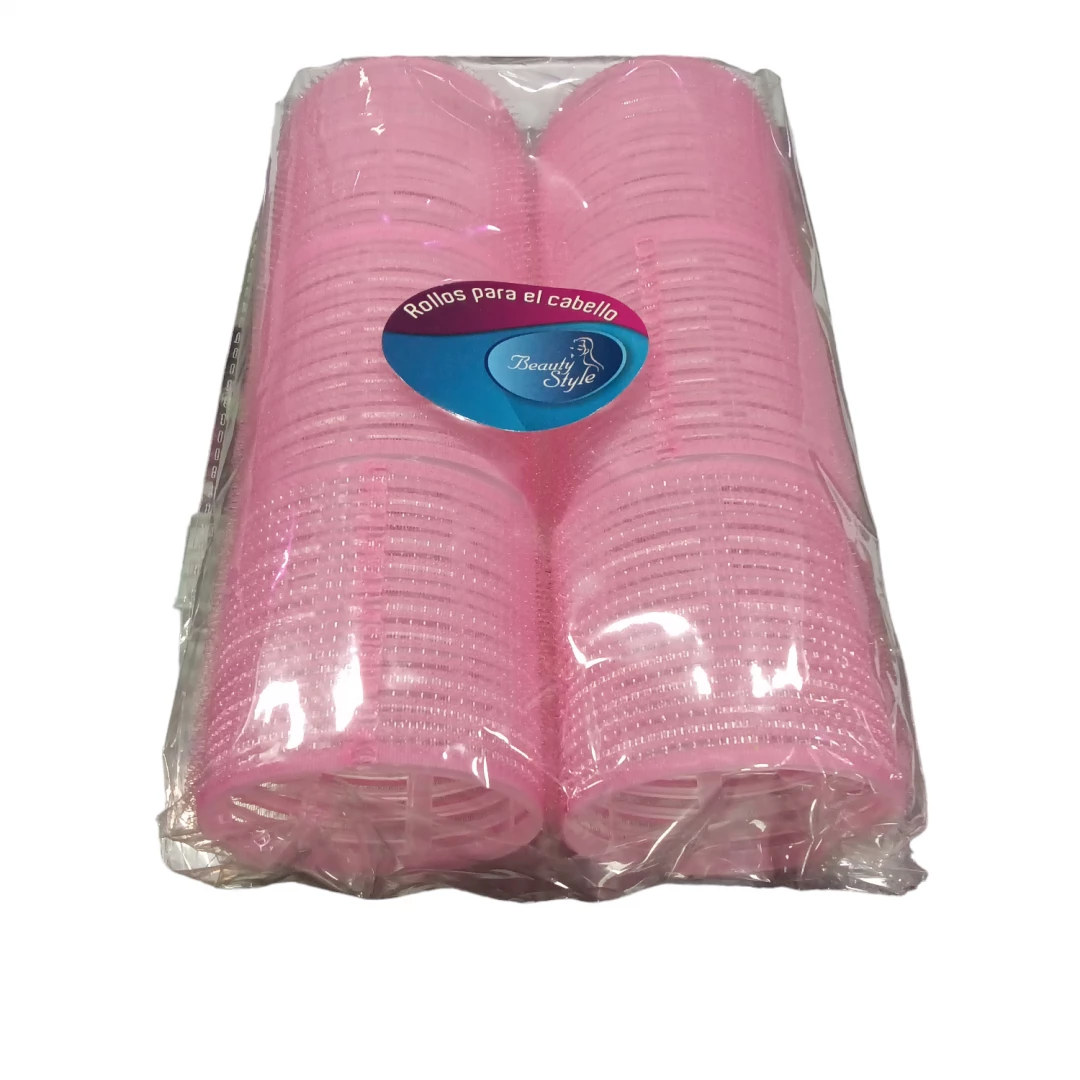 ROLLOS BEAUTY STYLE VELCRO TALLA 64 M M ROSADO (6 PZAS) REF 0286758