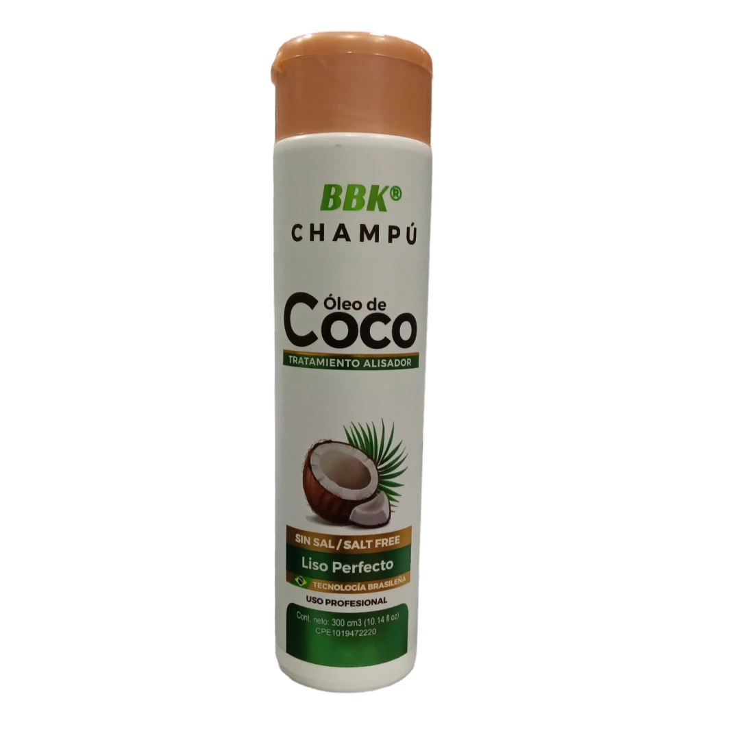 CHAMPÚ BBK OLEO DE COCO SIN SAL 300 ML