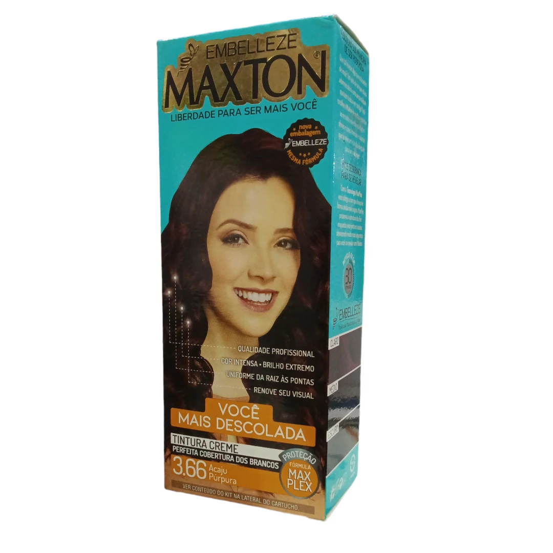 TINTE CAOBA PURPURA MAXTON 3.66 ACAJU PURPURA (50 GR)