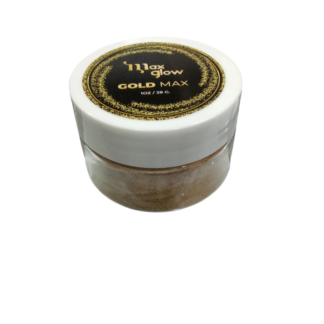 POLVO ACRILICO MAX GLOW GOLD MAX DESTELLOS (1 oz) 28GR
