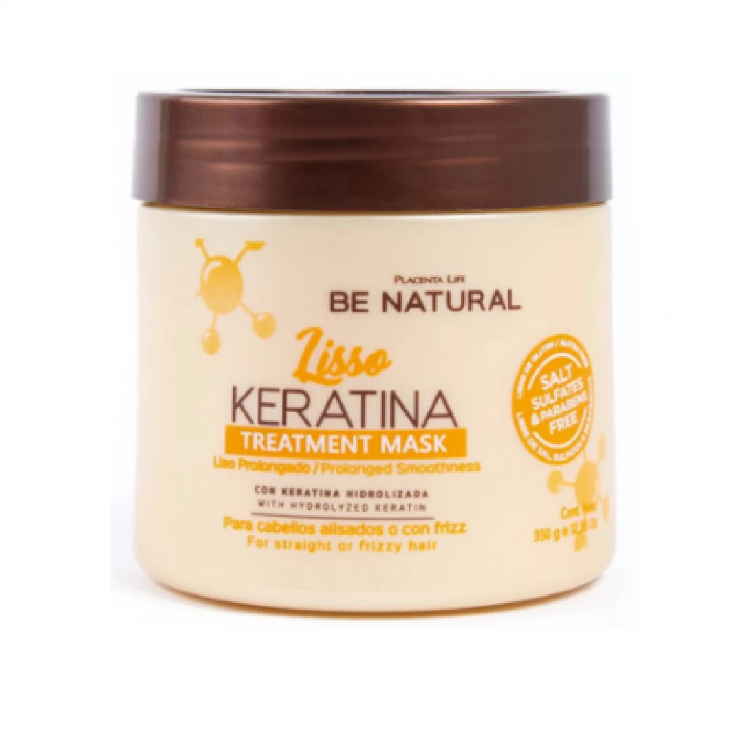 MASCARILLA LISSO KERATINA BE NATURAL (350 GR) LIBRE DE SAL