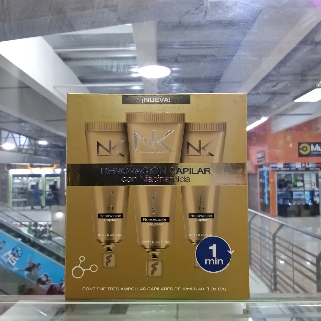 AMPOLLA NK CAPILAR RENOVACION CAPILAR CON NIACINAMIDA (3 unid. de 12 ml)