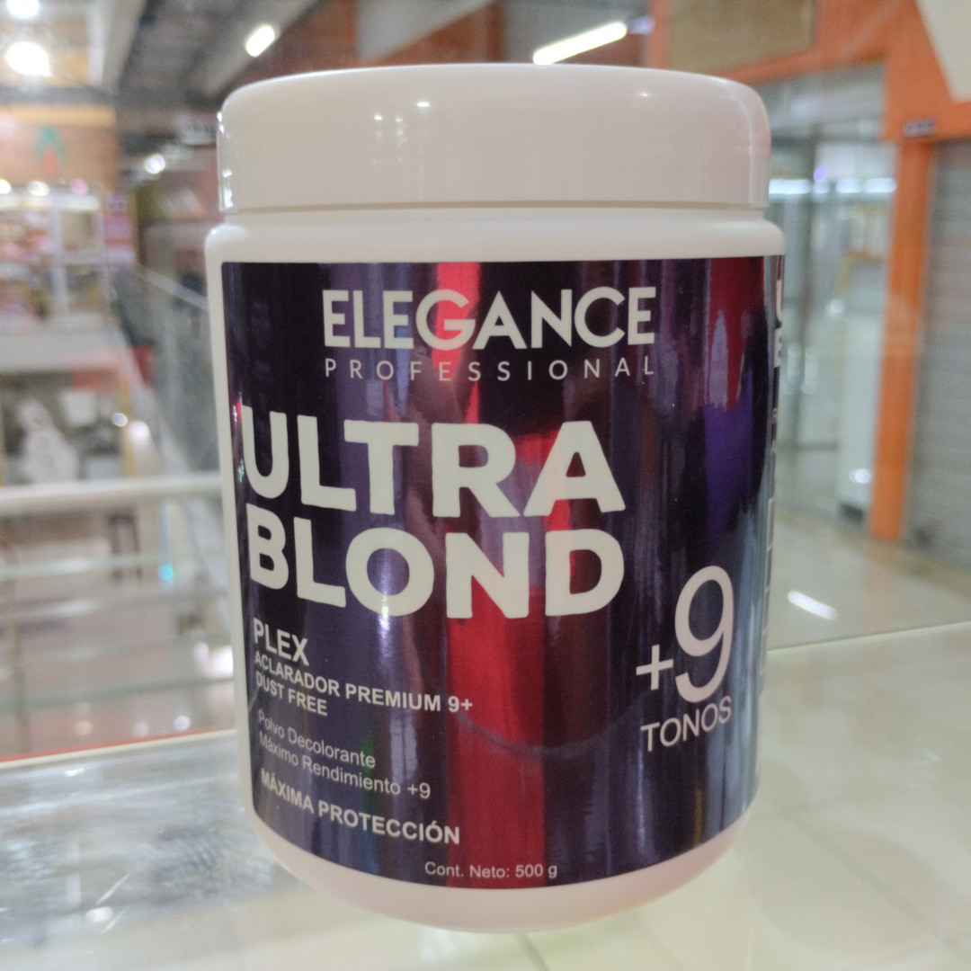 POLVO DECOLORANTE ELEGANCE ULTRA BLOND PLEX + 9 TONOS 500 GR