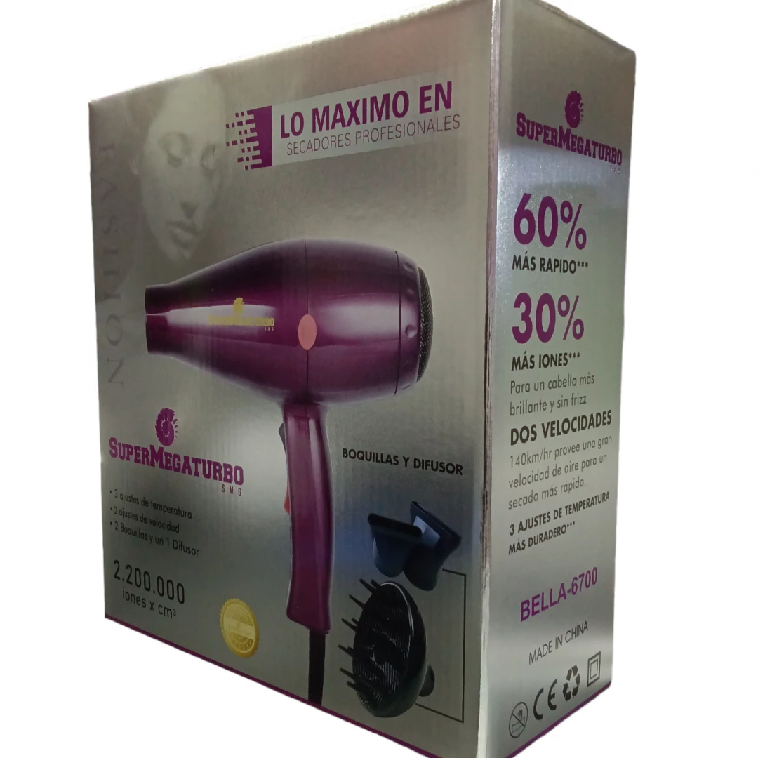 SECADOR SUPERMEGATURBO SMG 2.200.000 IONES 1.800 WATT (27.000 RPM)