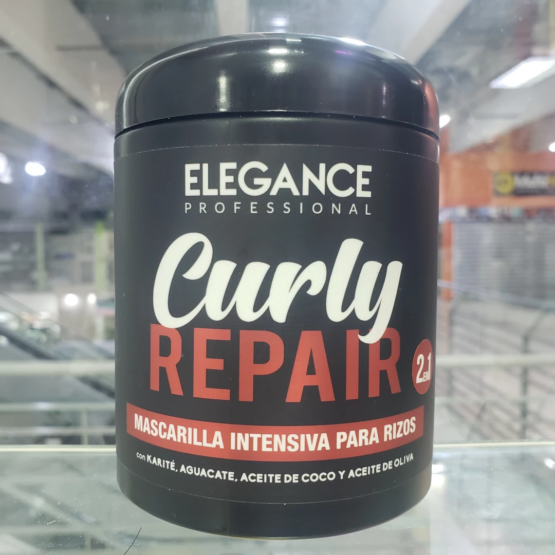 MASCARILLA ELEGANCE CURLY REPAIR RIZOS CABELLO GRUESOS 2 EN 1 (500 ML)