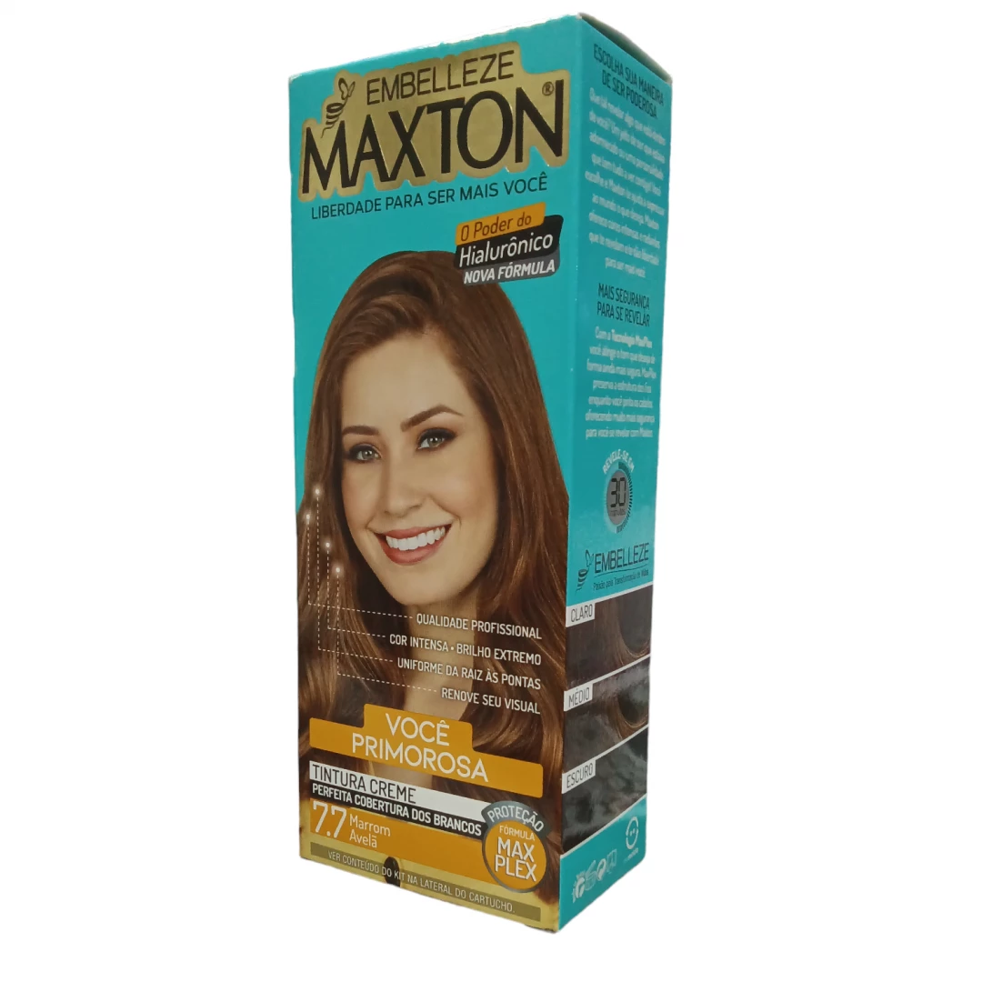 TINTE MARRÓN AVELLANA MAXTON 7.7 (50 GR)