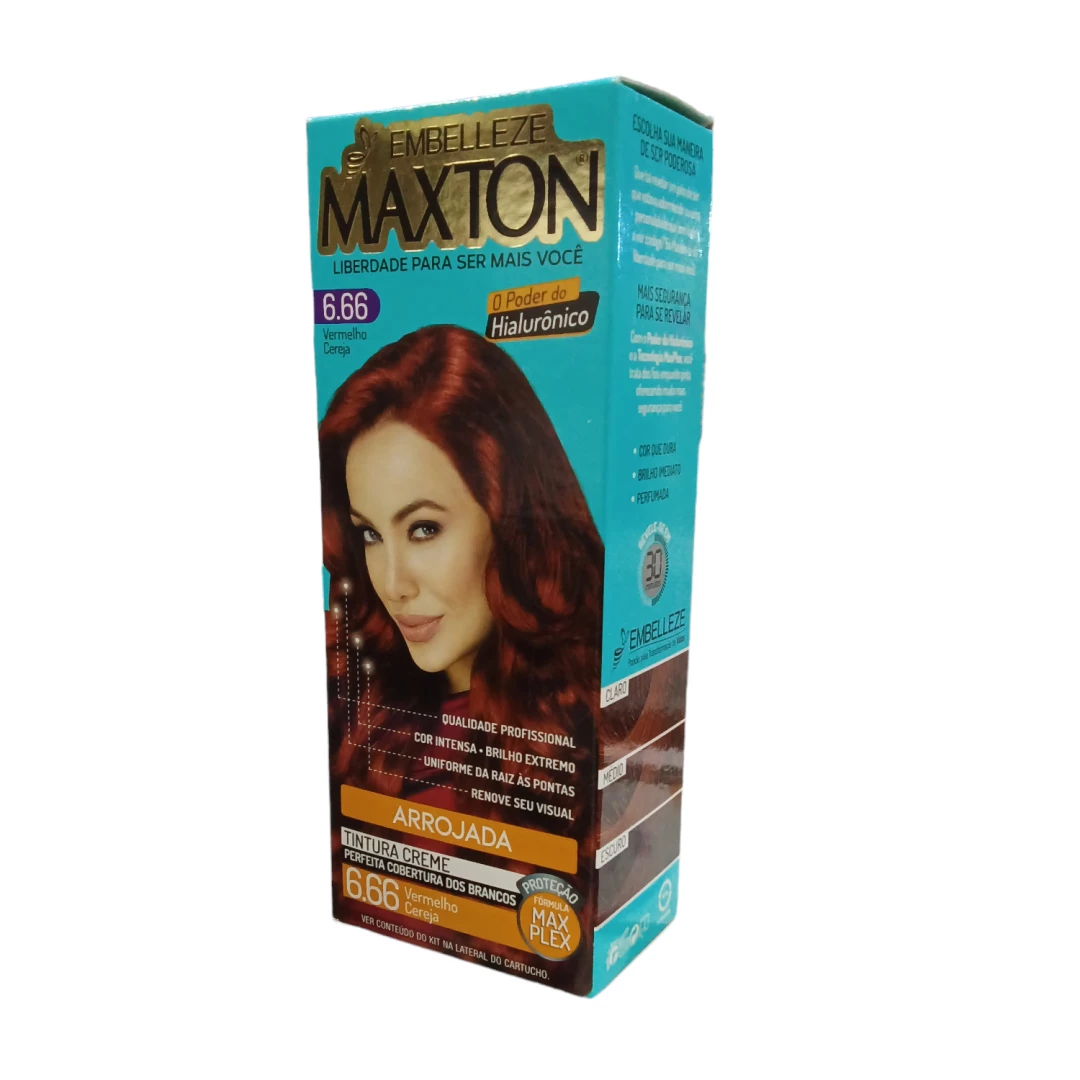 TINTE ROJO CEREZA MAXTON 6.66 VERMELHO CEREJA (50 GR)