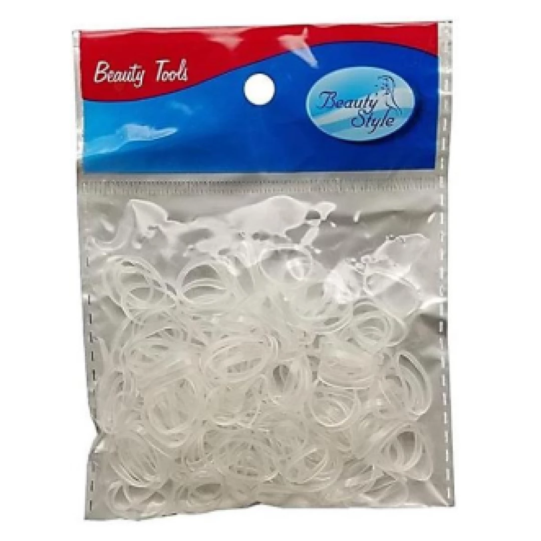 LIGAS PARA EL CABELLO BEAUTY STYLE TRANSPARENTES (250UNDS) REF 1724804