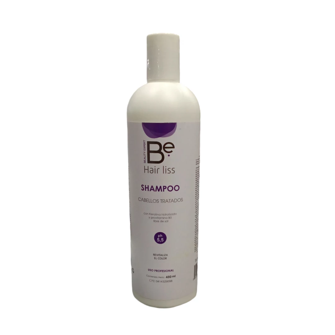 CHAMPU BE HAIR LISS CABELLOS TRATADOS 5,5 PH LIBRE DE SAL (480 ML)