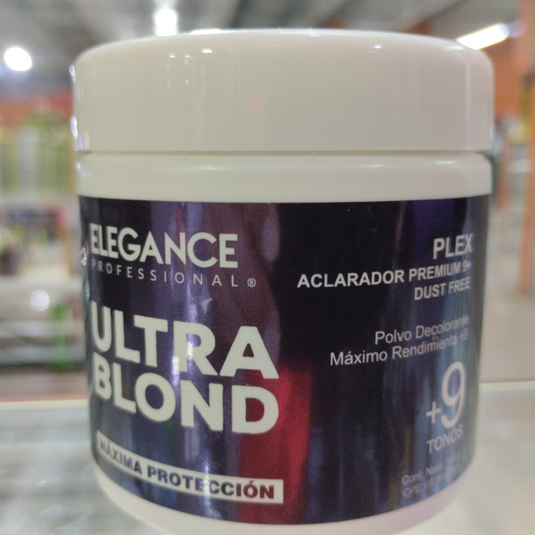 POLVO DECOLORANTE ELEGANCE ULTRA BLOND PLEX + 9 TONOS 100 GR