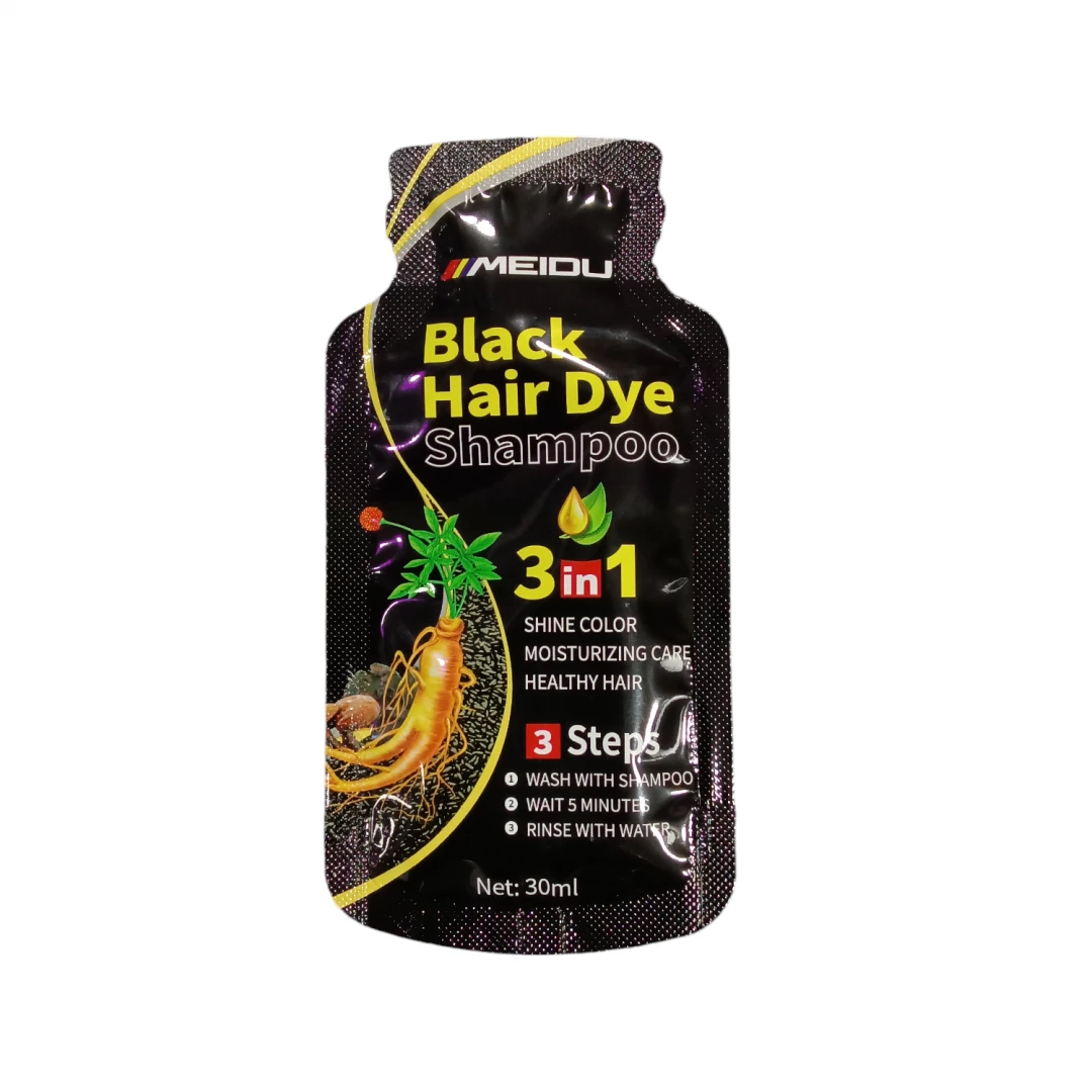 TINTE CHAMPU MEIDU HAIR DYE 3 IN 1 BLACK (NEGRO) 30 ML