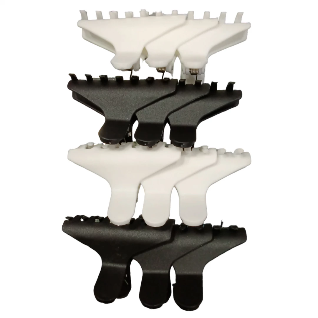 PINZAS DE CABELLO BEAUTY STYLE NEGRAS Y BLANCAS REF 2188568 (12 UNDS)