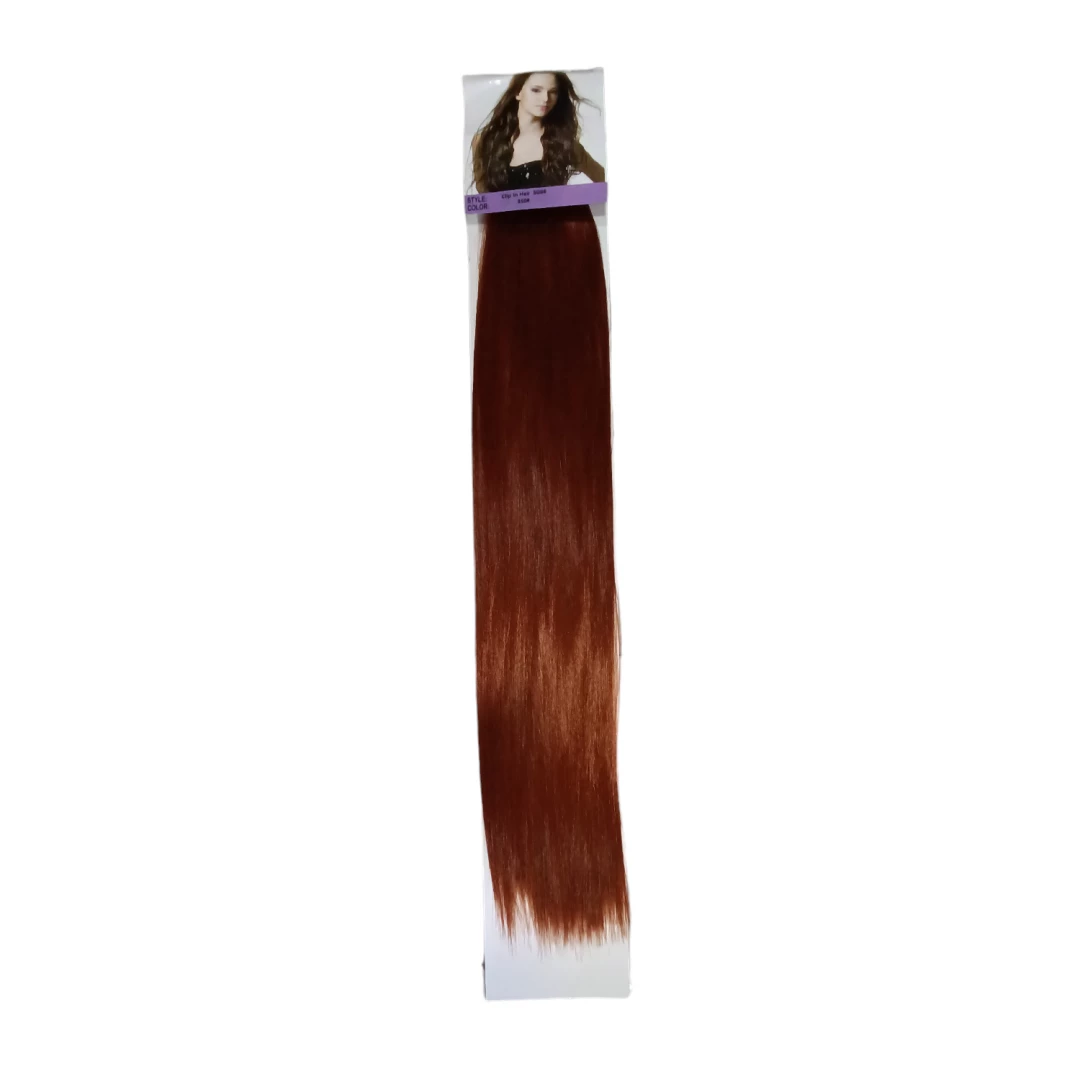 EXTENSIONES CLIP IN HAIR SG66 CABELLO SINTETICO # 350 COBRIZO OSCURO
