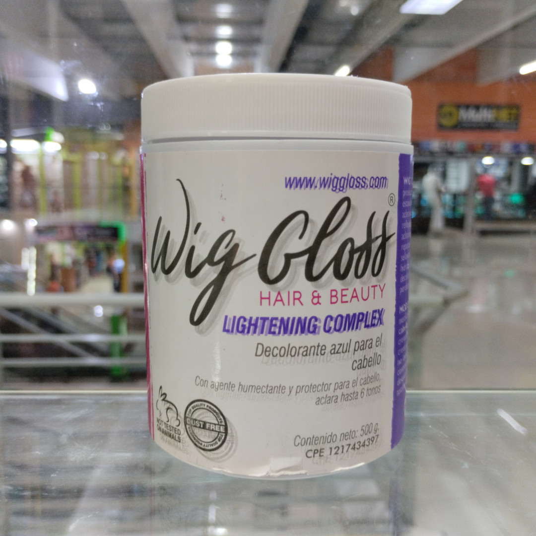POLVO DECOLORANTE WIG GLOSS 6 TONOS AZUL (500 GR)