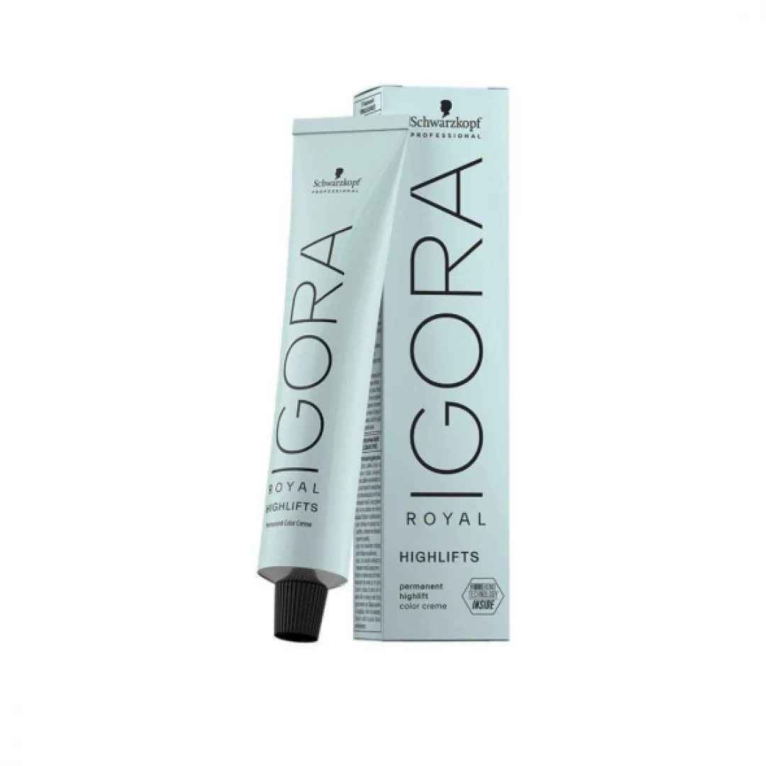 TINTE SUPER ACLARANTE CENIZA VIOLETA IGORA ROYAL 12-19 (60 GR) INCLUYE VOL.30 (60ML) HIGHLIFTS