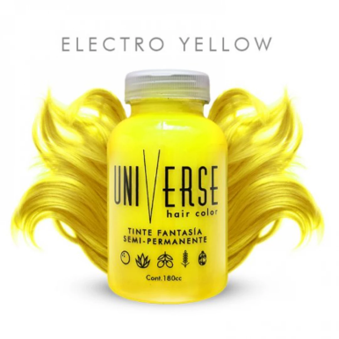 TINTE UNIVERSE HAIR COLORS ELECTRO YELLOW 180cc.