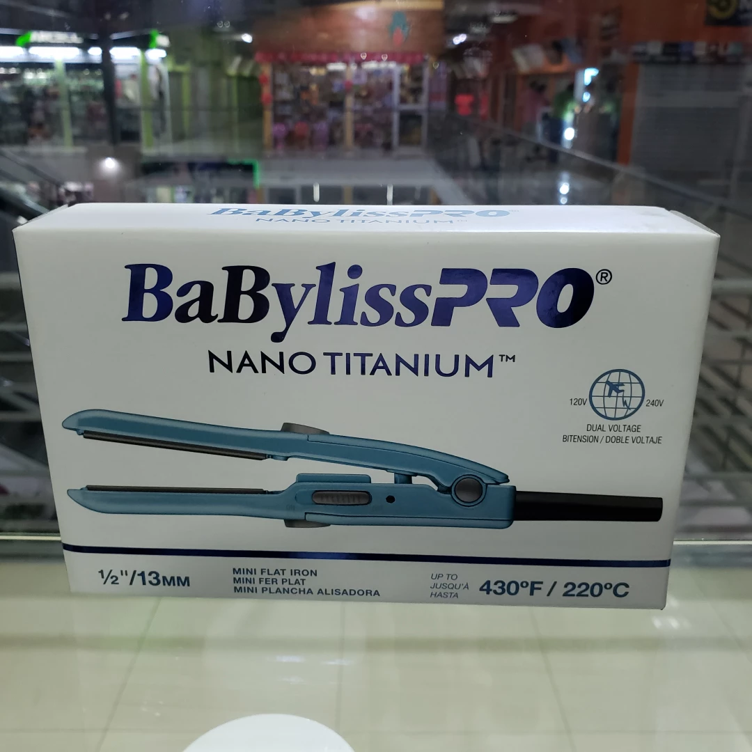 PLANCHA BABYLISSPRO NANO TITANIUM 1/2" (13 MM) BIVOLTAJE