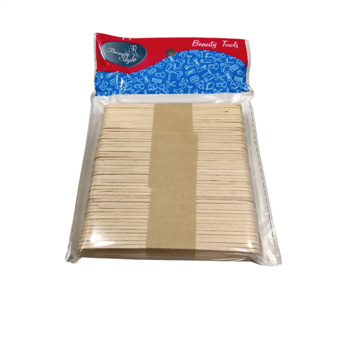 PALETA DELGADA 4" PARA DEPILAR BEAUTY STYLE 50 PCS. REF 0586242