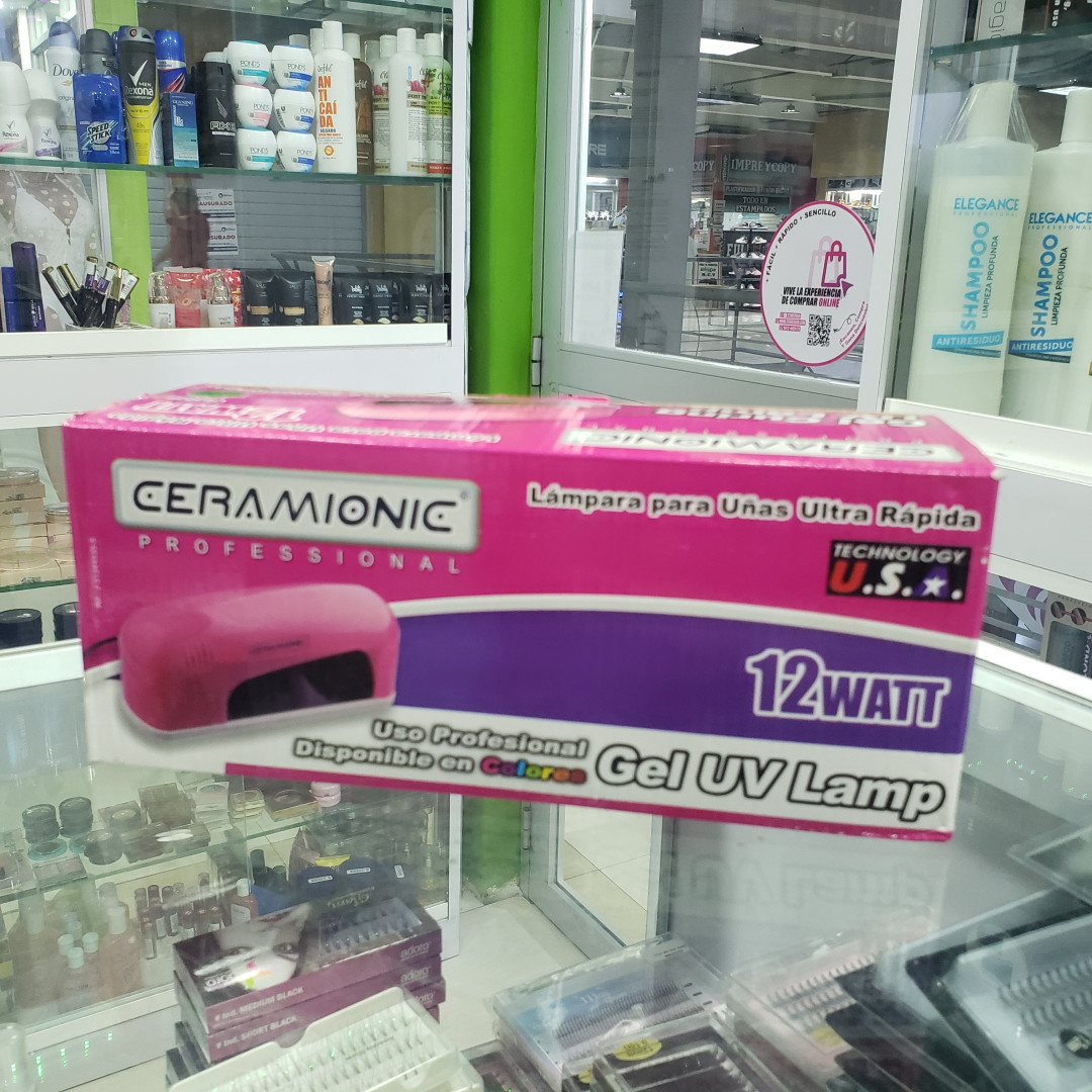 LAMPARA PARA UÑAS GEL UV CERAMIONIC 12WATT