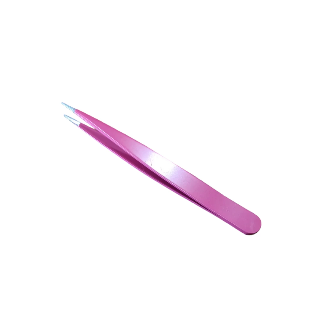 PINZA DE PESTAÑAS MANDI DE PRECISION ACERO INOXIDABLE RECTA FINA