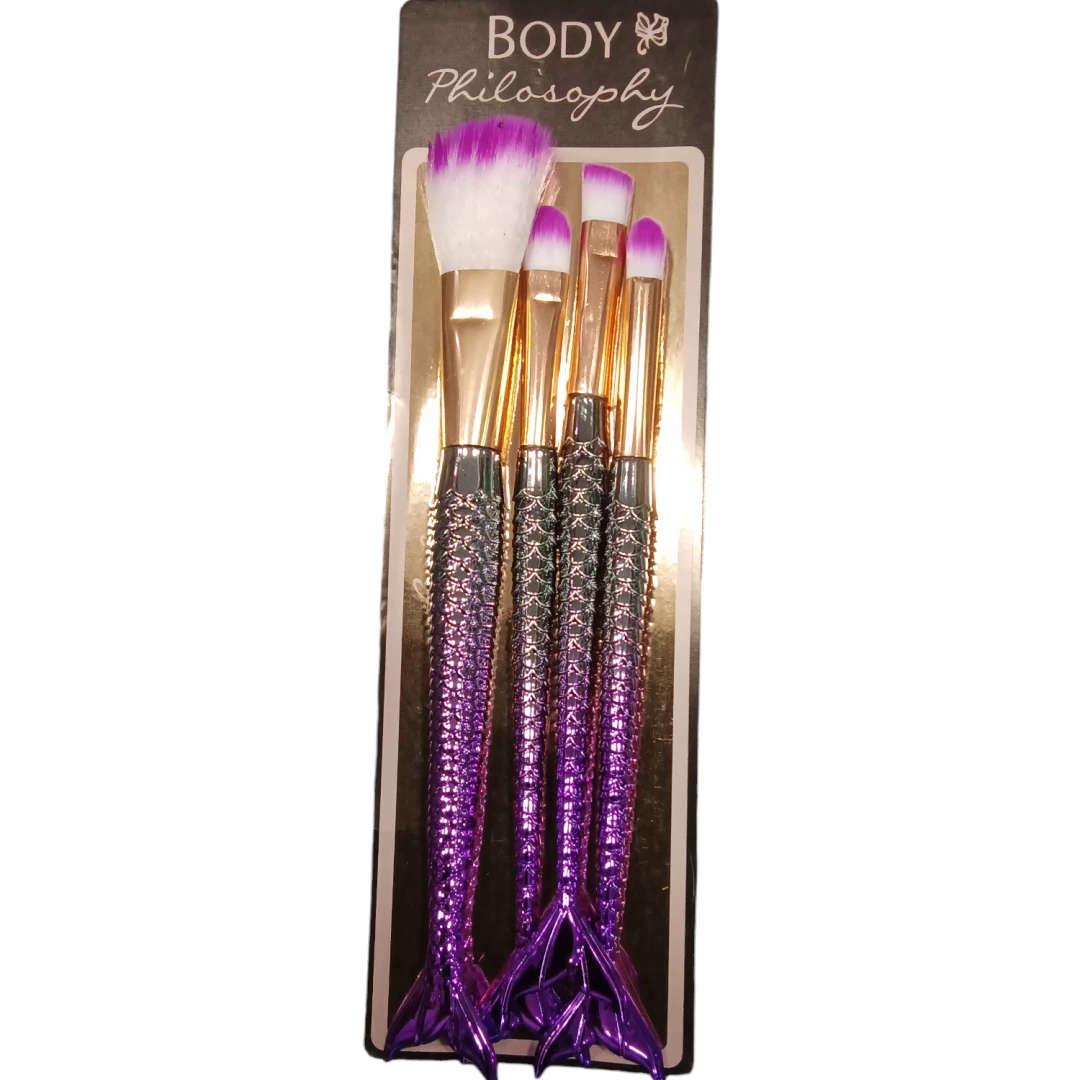 BROCHA MAQUILLAJE BODY PHILOSOPHY SIRENA (SET 4 PZAS)