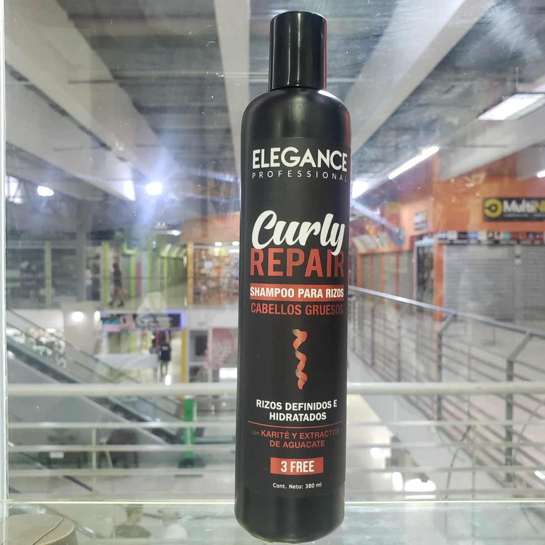 CHAMPÚ ELEGANCE CURLY REPAIR RIZOS CABELLOS GRUESOS 380 ML