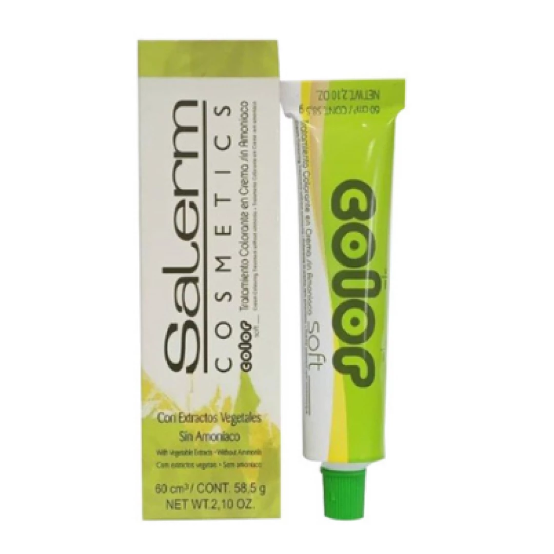 TINTE RUBIO OSCURO SALERM COLOR SOFT 6.0 (58,5GR) INCLUYE EMULSION REVELADORA (120 ML)