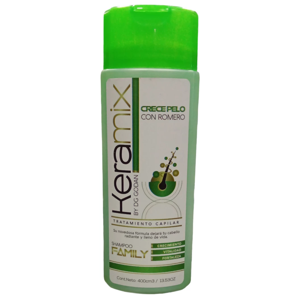 CHAMPÚ KERAMIX CRECE PELO CON ROMERO 400 ML