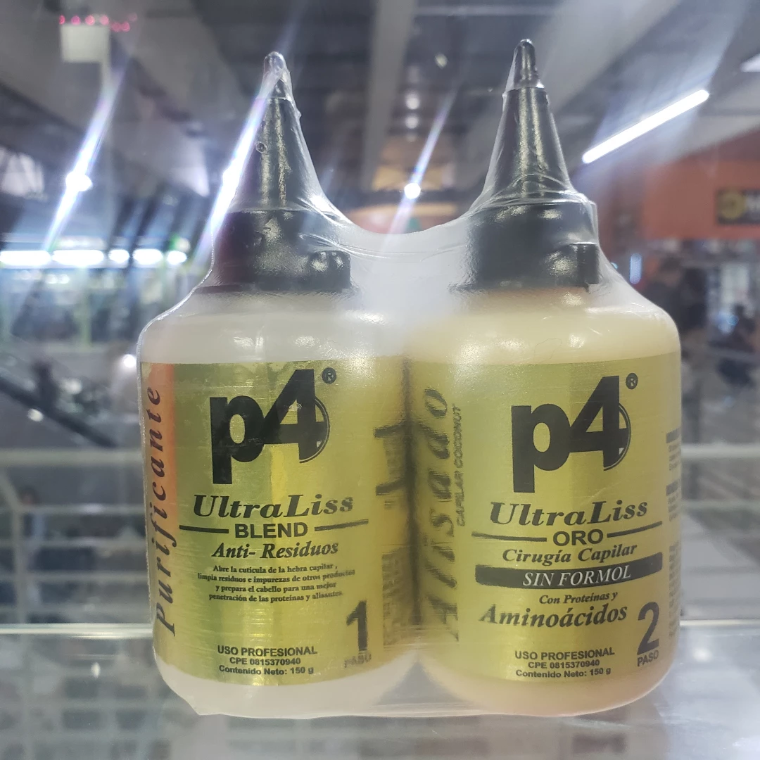 ALISADO P4 ULTRA LISS ORO CIRUGIA CAPILAR 1 & 2 (150 ML) LIBRE DE FORMOL