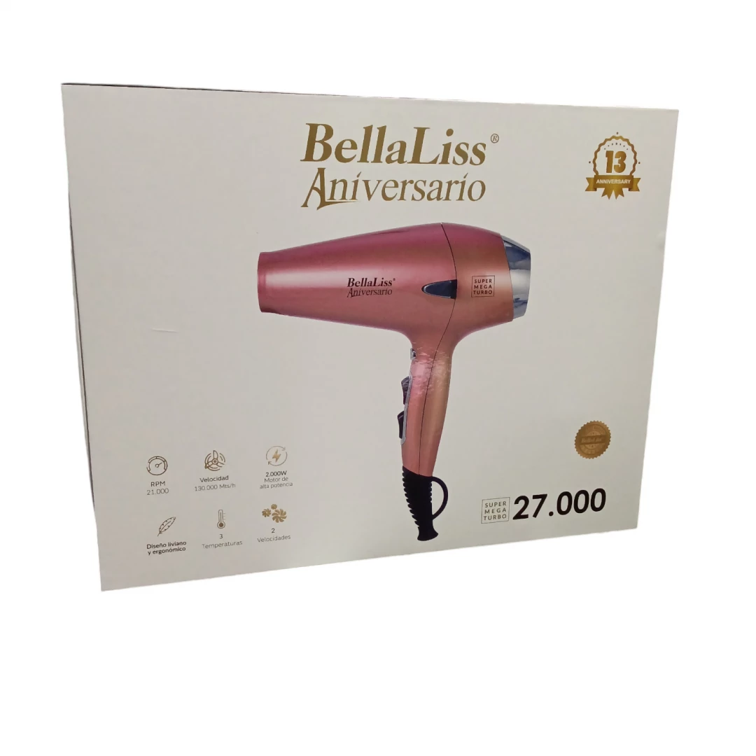 SECADOR BELLALISS SUPERMEGATURBO EDICION ANIVERSARIO 2000 WATT (27.000 RPM)