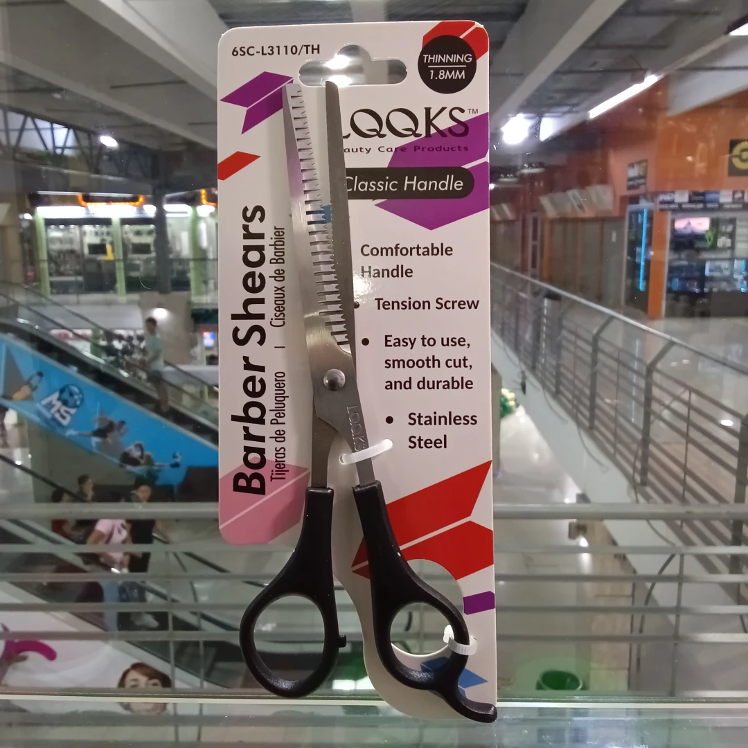 TIJERA DE CORTE LQQKS BARBER SHEARS PARA GRAFILAR TAMAÑO 6"