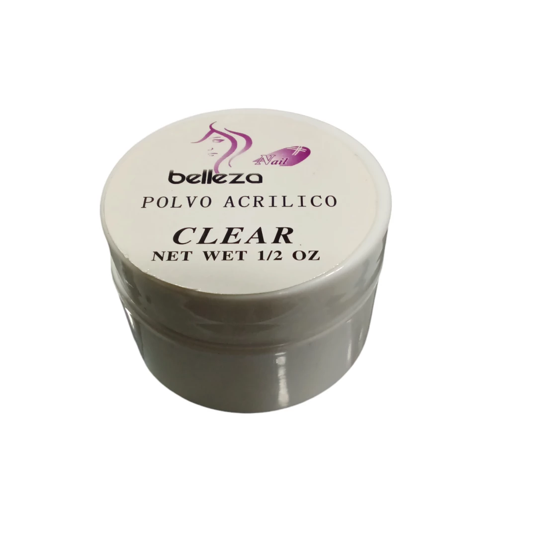 POLVO ACRILICO BELLEZA NAIL CLEAR (1/2 oz)